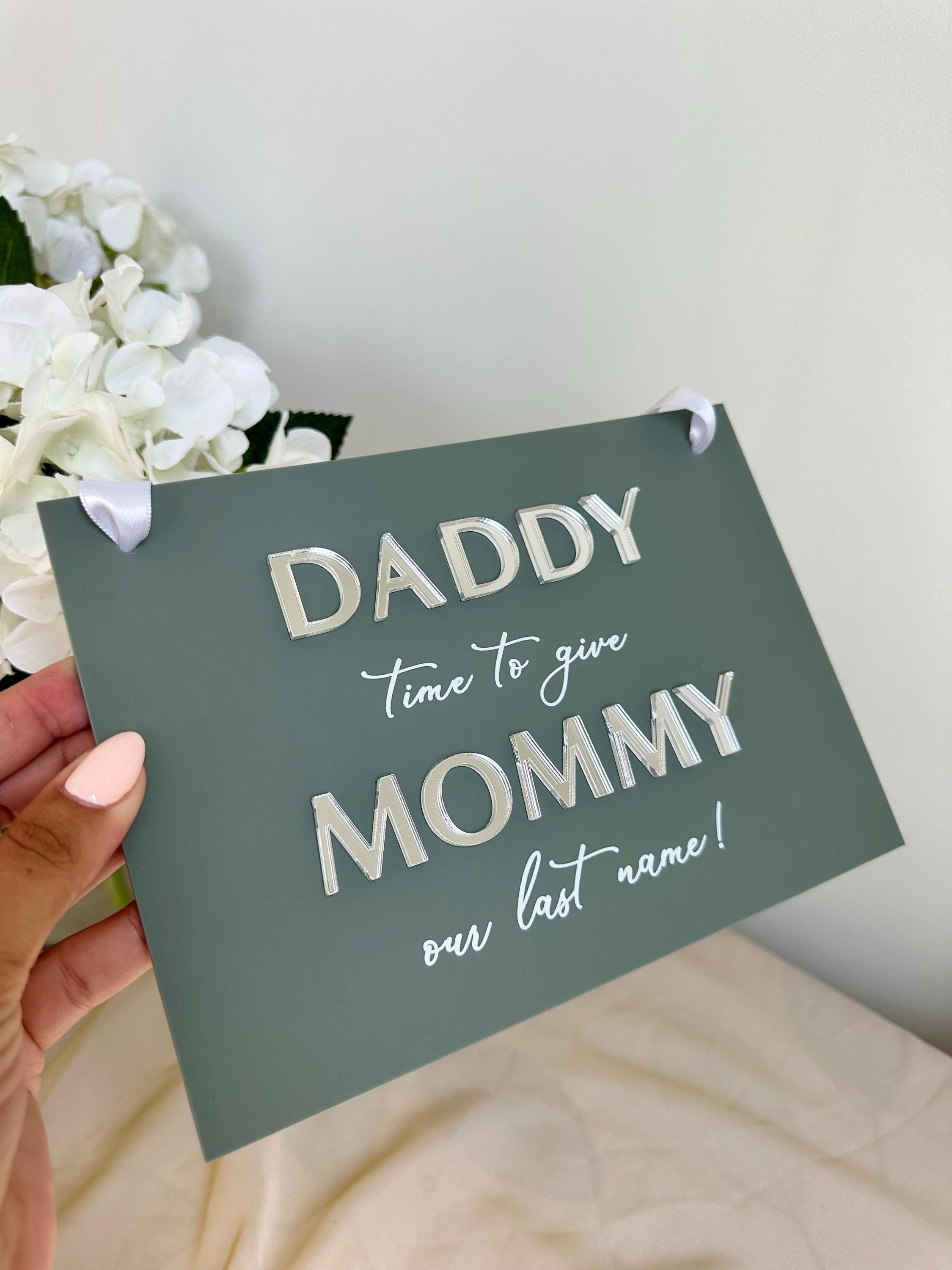 Daddy Are You Ready, Here Comes Mommy, Set Of 2 Wood