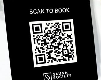 Scan To Book Business Wall Sign, Book Appointments Scannable QR Code Sign, Payments, Reviewss, Session Booking, Gym, Salon, Clinic, Dentist
