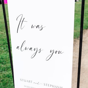 Minimalist Wedding Welcome Sign, Elegant Ceremony Sign, Reception Signage, Wedding Decor, PVC Entrance Board, Custom Marriage Ceremony Quote