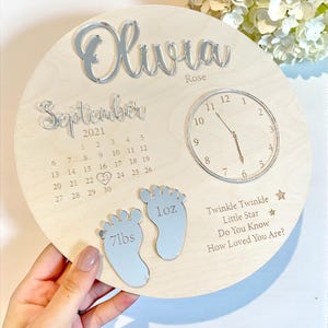 Personalized Baby Keepsake Plaque Birth Announcement Gift Sign, New ...