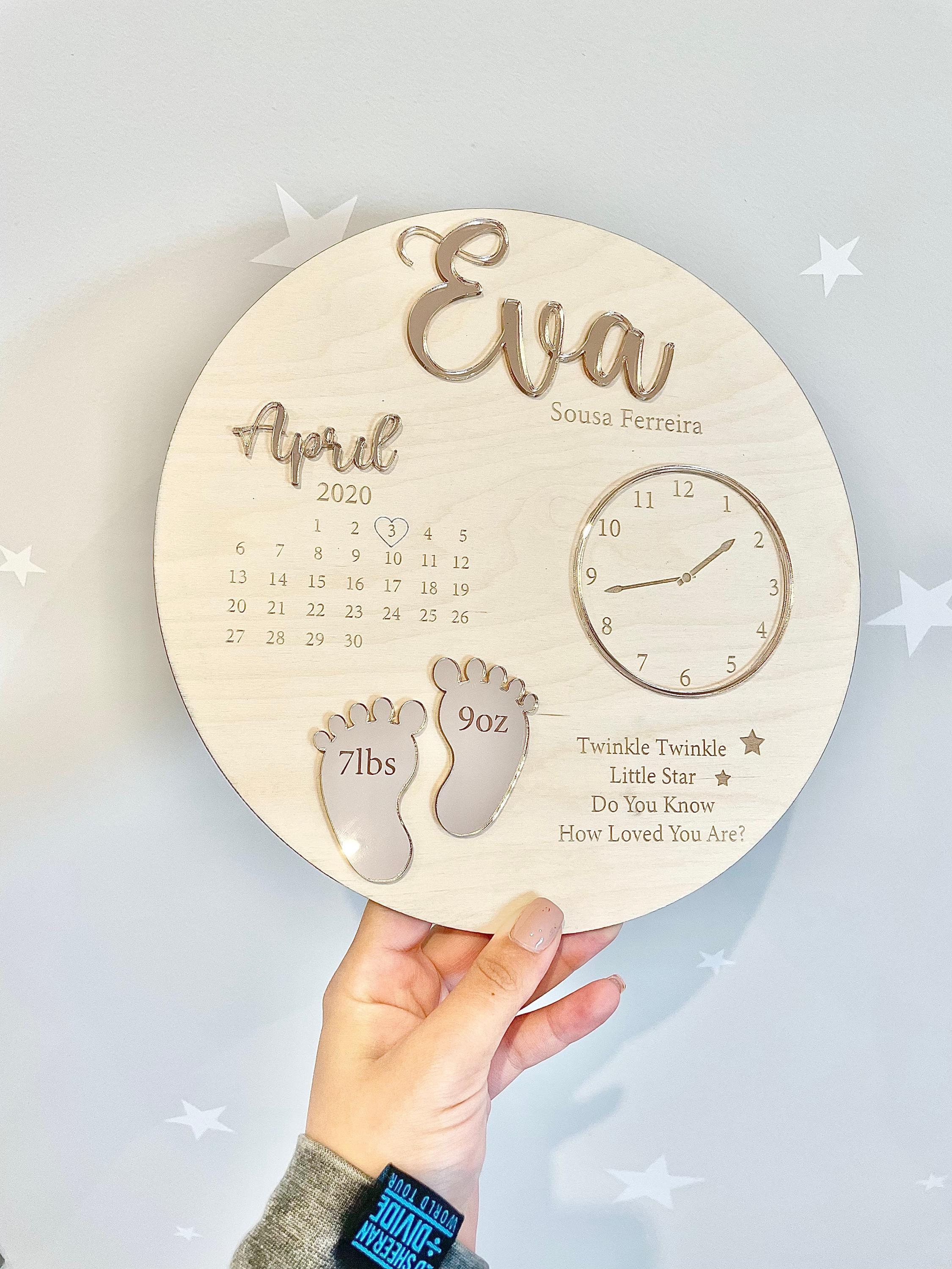 Personalized Baby Keepsake Plaque Birth Announcement Gift Sign, New ...