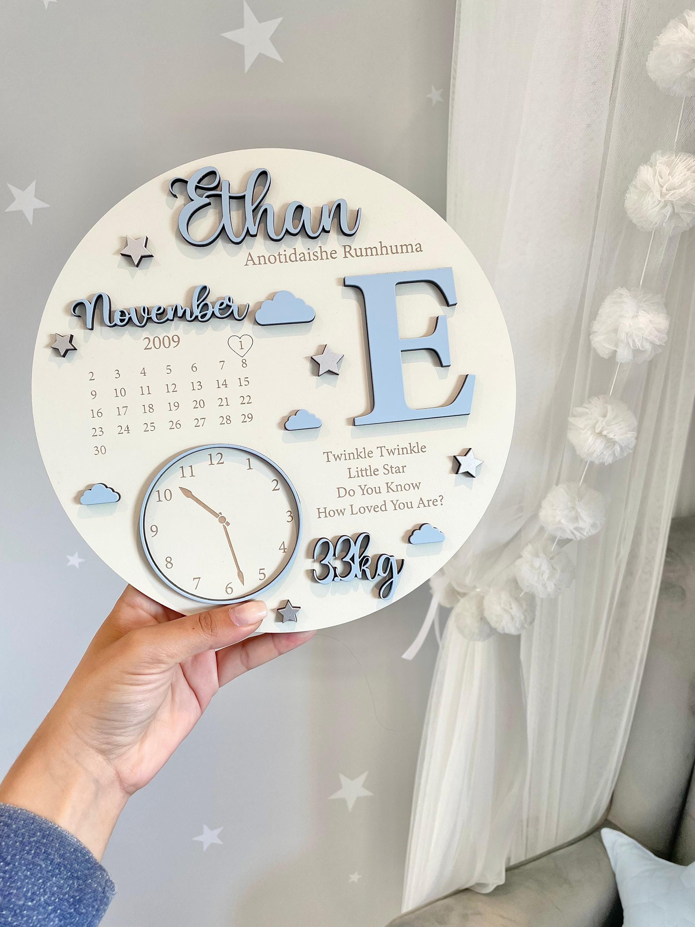 New Baby Keepsake Gift, Baby Birth Announcement, New Baby Gift ...