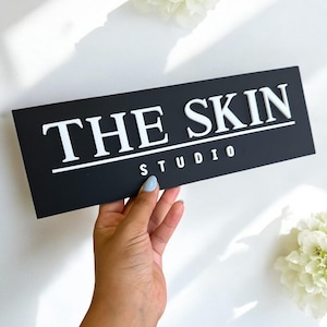 Custom 3D Acrylic Logo Sign for Door or Wall, Modern Salon Sign with Stand Offs, Business Signage, Business Door Plaque, Spa Room, Clinic