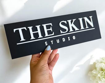 Custom 3D Acrylic Logo Sign for Door or Wall, Modern Salon Sign with Stand Offs, Business Signage, Business Door Plaque, Spa Room, Clinic