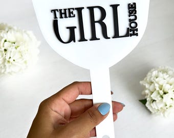 Custom 3D Acrylic Logo Lash and Brow Mirror, Acrylic Lash Tech Hand Photo Prop, Salon Decor, Eyelash Beauty, Personalised Lash Tech Sign