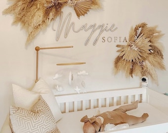 Custom Double Name Sign, First and Middle Name, Personalised Baby Gift, Nursery Wall Art, Kids Room Decor, Childrens Room Decoration