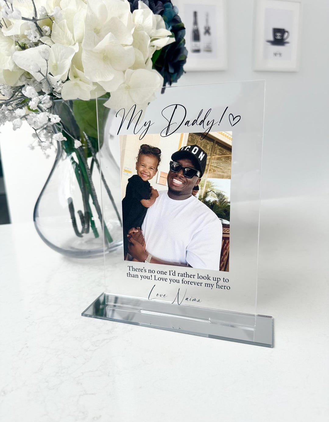 Personalised Acrylic Photo Frame, Custom Acrylic Photo Plaque Gift ...
