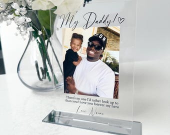 Personalised Acrylic Photo Frame, Custom Acrylic Photo Plaque Gift, Perspex Photograph Frame, Personalised Birthday Gift with Image