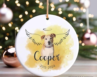 Pet Memorial Ornament, Custom Dog Photo Ornament, Dog Memorial Ornament, Personalized Dog Ornament, In Loving Memory of Pet Loss Keepsake