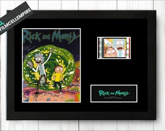 Rick and Morty Original Film Cell Display  Cast Signed Stunning Fathers Day Gift