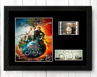 Good Omens Original  Film Cell Display Signed Fathers Day  Gift Stunning Fathers Day Gift