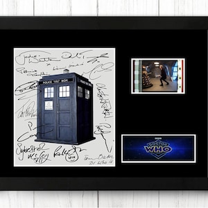 Dr Who Original  Film Cell Display Signed Fathers Day  Gift Stunning Fathers Day Gift