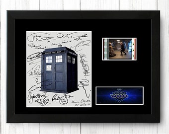 Dr Who Original  Film Cell Display Signed Fathers Day  Gift Stunning Fathers Day Gift