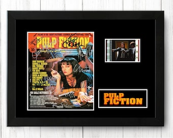 Présentoir de cellules de film original Pulp Fiction, cadeau de fête des pères signé, superbe cadeau de fête des pères