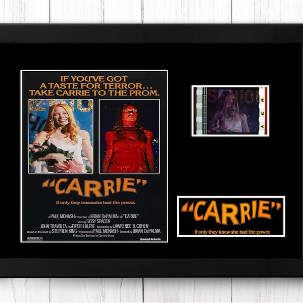 Carrie Original  Film Cell Display Fathers Day  Gift Stunning Fathers Day Gift