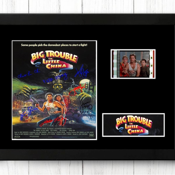 Big Trouble in Little China Original  Film Cell Display Signed Fathers Day  Gift Stunning Fathers Day Gift