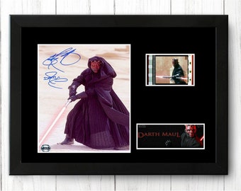 Darth Maul Star wars Original  Film Cell Display Signed Fathers Day  Gift Stunning Fathers Day Gift
