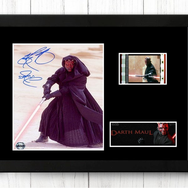 Darth Maul Star wars Original  Film Cell Display Signed Fathers Day  Gift Stunning Fathers Day Gift