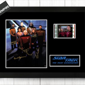 Star Trek The Next Generation Original Film Cell Display  Cast Signed Stunning Christmas Gift