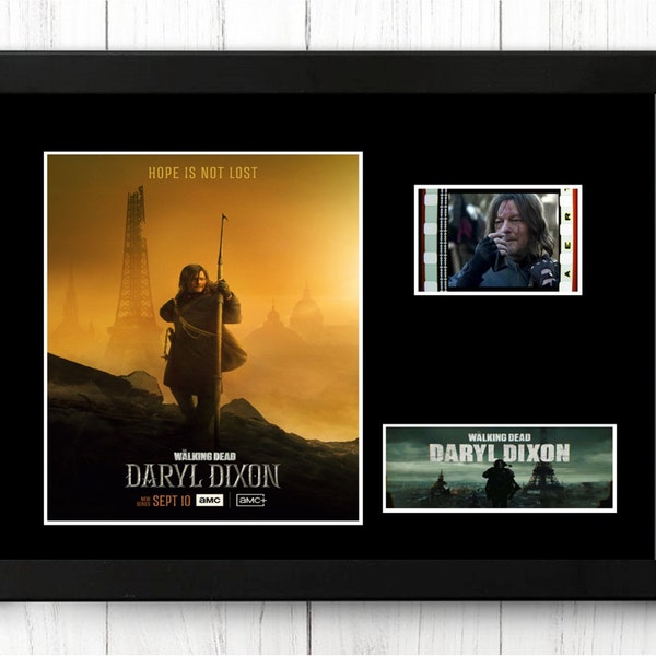 Daryl Dixon Original  Film Cell Display  Fathers Day  Gift Walking dead Stunning Fathers Day Gift