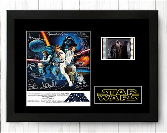 Star wars A new hope Original  Film Cell Display  Signed  Stunning Fathers Day Gift