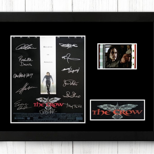 The Crow Original  Film Cell Display Signed Brandon Lee Fathers Day  Gift S2 Stunning Fathers Day Gift