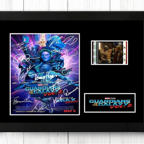 Guardians of the Galaxy Vol. 2 Original Film Cell Display Signiert Vatertagsgeschenk Beeindruckendes Vatertagsgeschenk