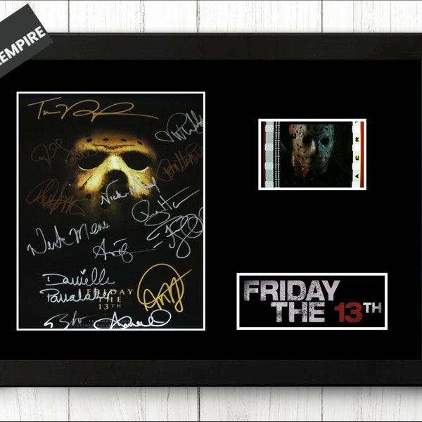 Friday the 13th Original Film Cell Display  Cast Signed Stunning Fathers Day Gift