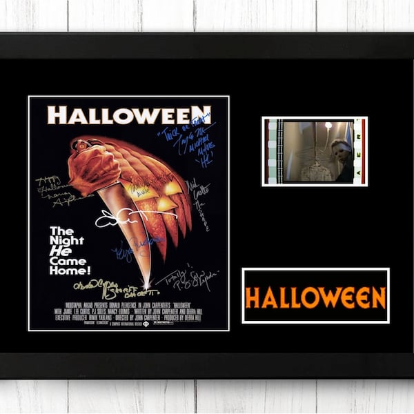 Halloween Original Film Cell Display Signiert Vatertagsgeschenk Beeindruckendes Vatertagsgeschenk