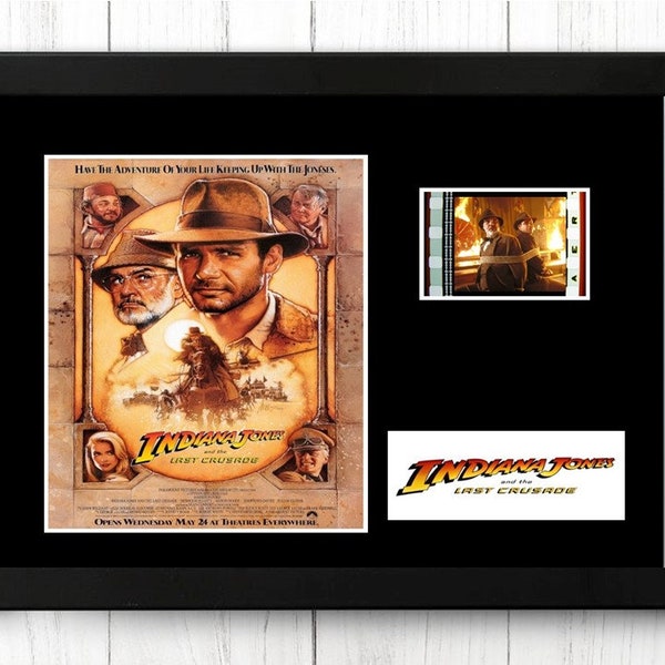 Indiana Jones and the Last Crusade Original Film Cell Display . Stunning Fathers Day Gift