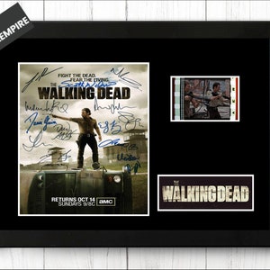 The Walking Dead Original Film Cell Display  Cast Signed Stunning Fathers Day Gift