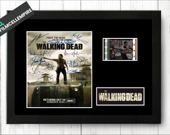 The Walking Dead Original Film Cell Display  Cast Signed Stunning Fathers Day Gift