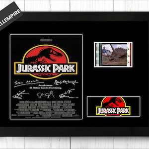 Jurassic Park Original Film Cell Display Signed  Stunning Fathers Day Gift