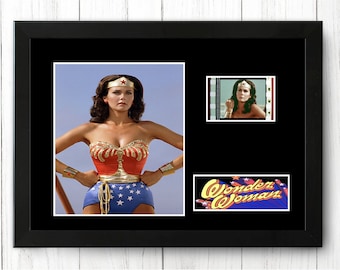 Wonder Woman Original  Film Cell Display Lynda Carter  Fathers Day  Gift Stunning Fathers Day Gift