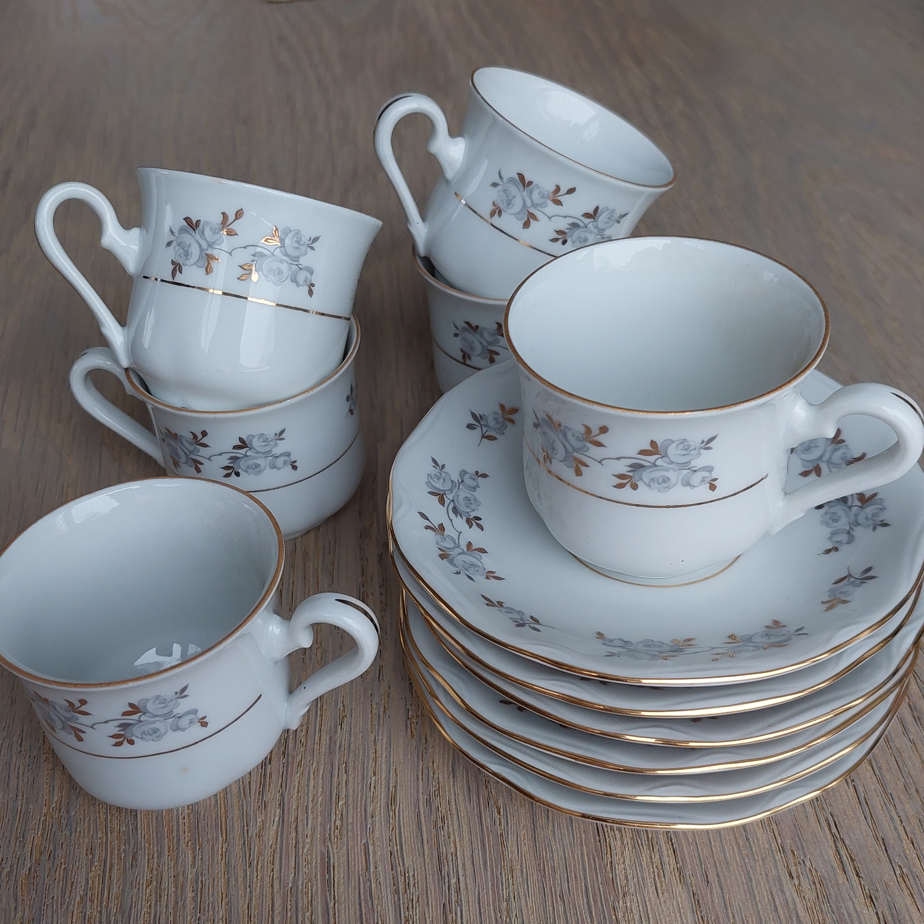 BOHEMIA 大皿　35cm Porcelaine Fine De Boheme Carlsbad Czechoslovakia Mocha Service 6