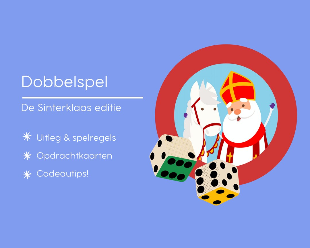 The Sinterklaas Dice Game Sinterklaas Family Game Dice Game - Etsy