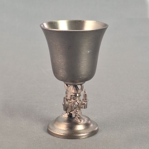 Vintage Swedish Pewter Goblet, Handcrafted Viking Warrior Sculpture by KTS Svenskt Tenn - Collectible Piece, Rare Find for Collectors 1978s