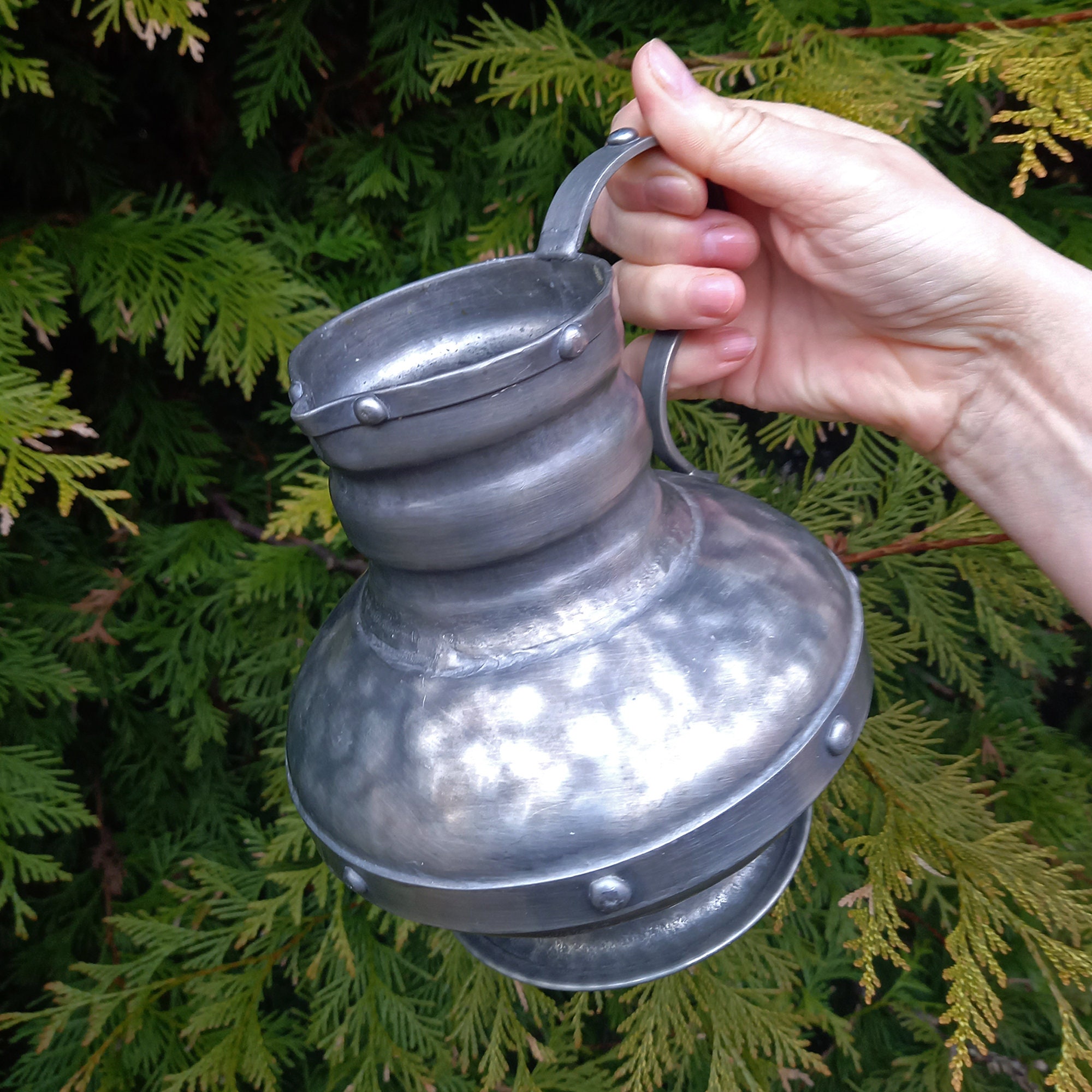 Vintage Pewter Pitcher, Viking Wine Jug,stamped Norge