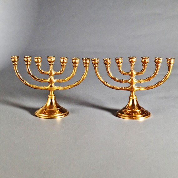 アンティーク風インテリア】真鍮製 メノラー（イスラエル ユダヤ教の