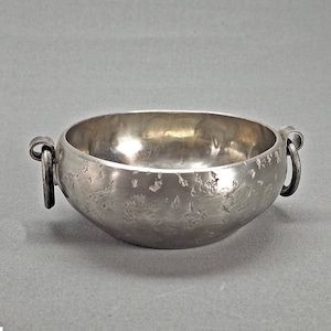 Vintage Pewter Tin Bowl, by Skurdal A10 Scandinavian Viking-Inspired Bowl, Nordic Design for Décor and Dining, Crafted in Norway, mid-1970s