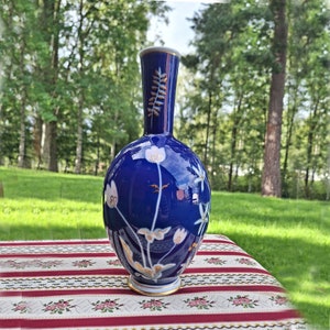 Antike Rosenthal handbemalte Porzellanvase, gestempelt Rosenthal Deutschland munstabteilung handgemalt F, Jugendstil-Blumenmuster, circa -1920er Jahre,