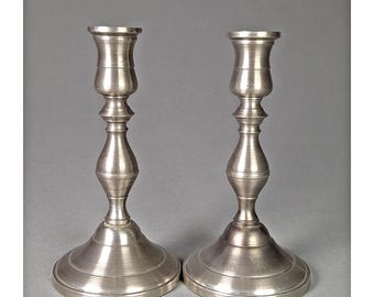 Affa Alex Schwedisches Zinn Kerzenhalter Paar Mid Century Skandinavisch Modern