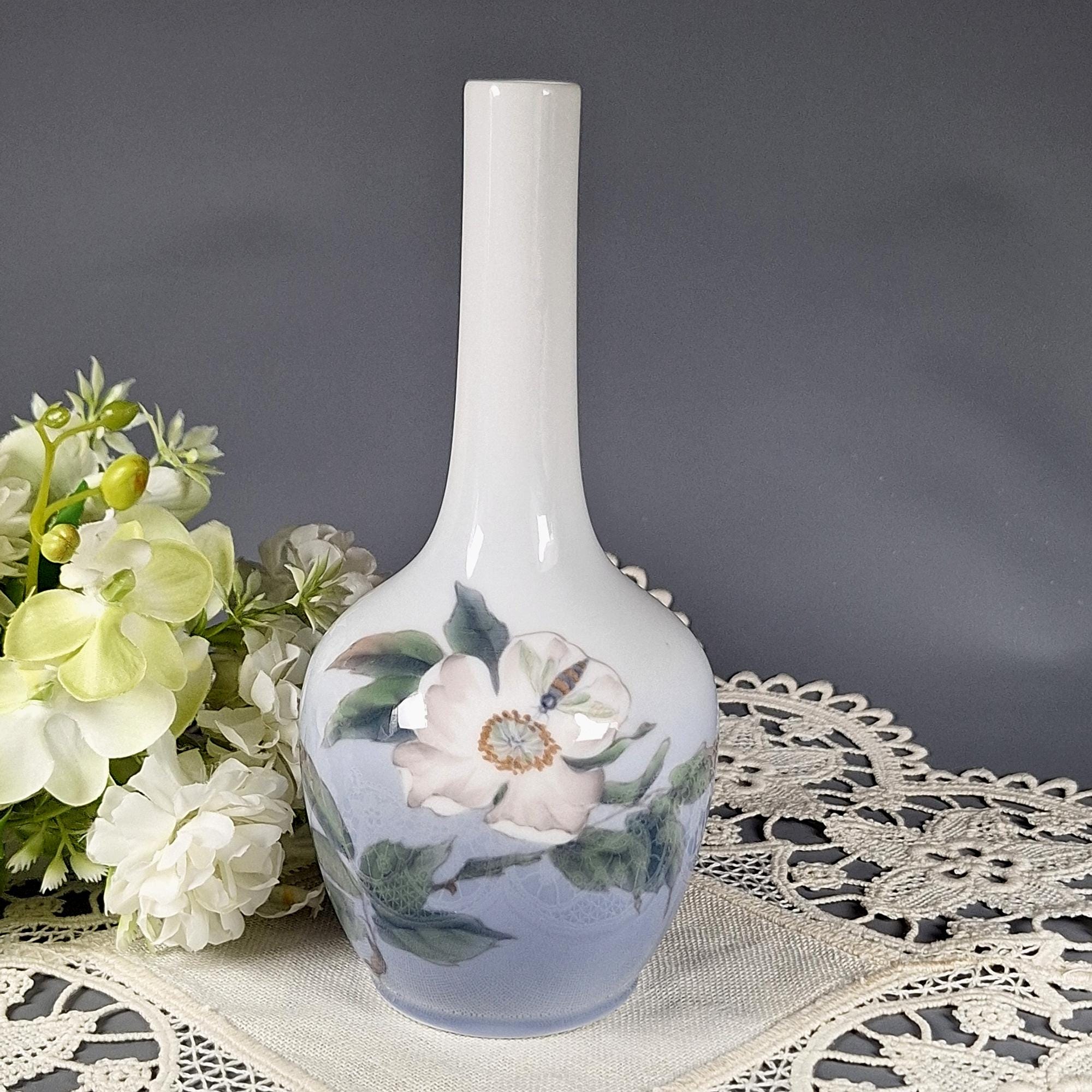 ヴィンテージ磁器花瓶、ロイヤルコペンハーゲン、花の蜂、デンマーク