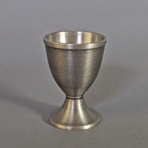 Vintage Swedish Pewter Egg Cup R Tennesmed Tenn Signed Handmade Minimalist Scandinavian Design 1970s Nordic Tableware Collectible