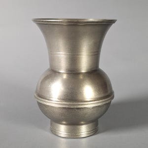 Vintage Pewter Vase, Scandia Tenn Karlshamn 1983, Scandinavian Modern, Handmade Metalware, Collectible Nordic Decor