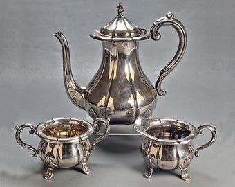 Vintage Silver Tea Set, David-Andersen, Mid-Century, Scandinavian, Norway