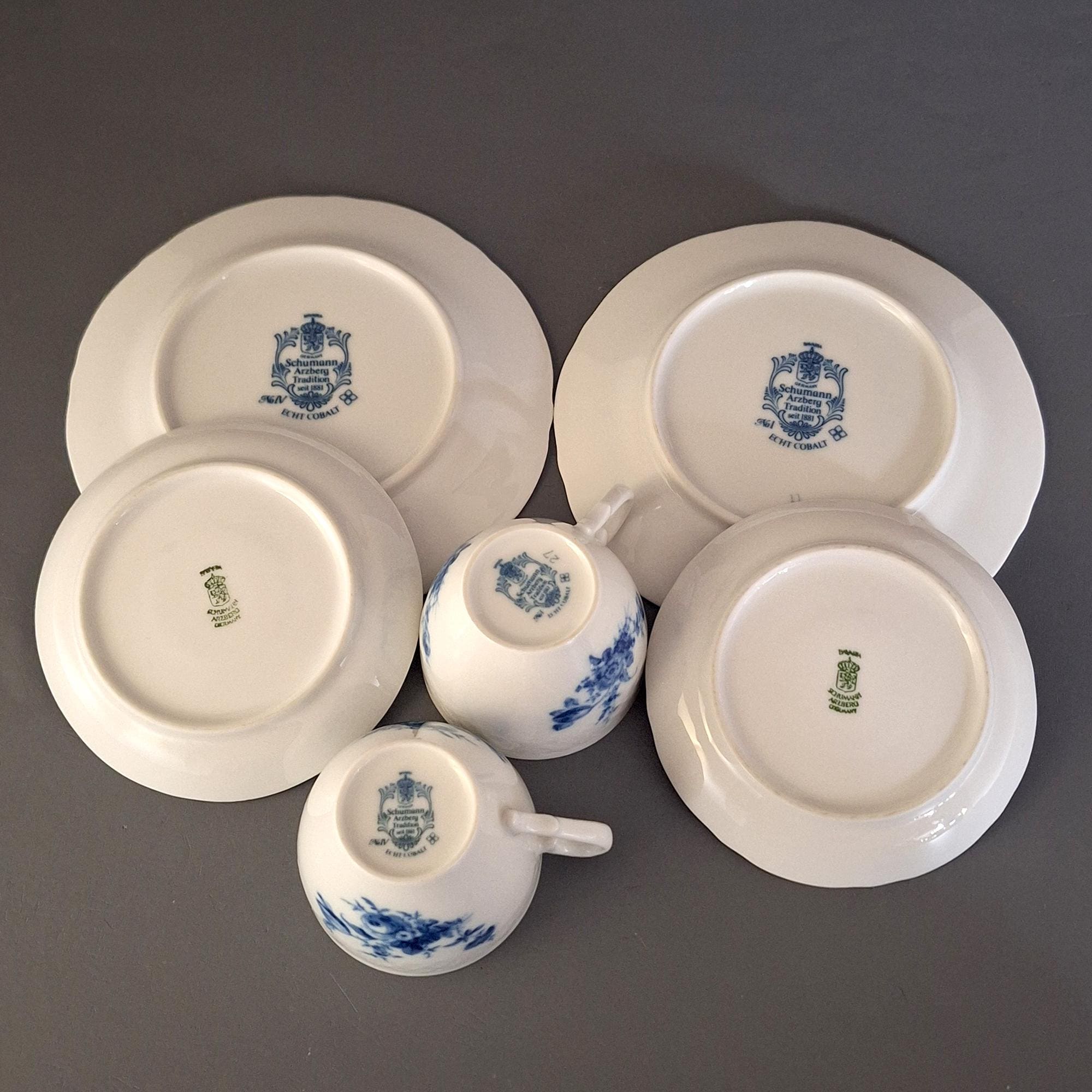 Vintage Schumann Arzberg Tea Set – Echt Cobalt Dresden Floral