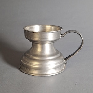 Scandinavian Pewter Candlestick by Scandia Tenn Karlshamn, Vintage Swedish Candle Holder with Handle, Minimalist Design, Marked K10, 1984