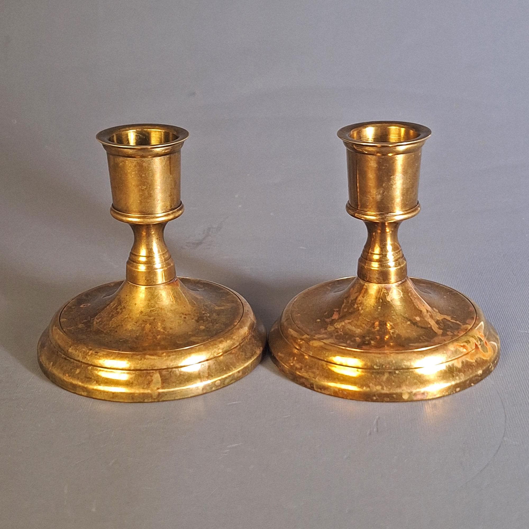 ヴィンテージ真鍮キャンドルホルダー、スクルトゥーナNo.40