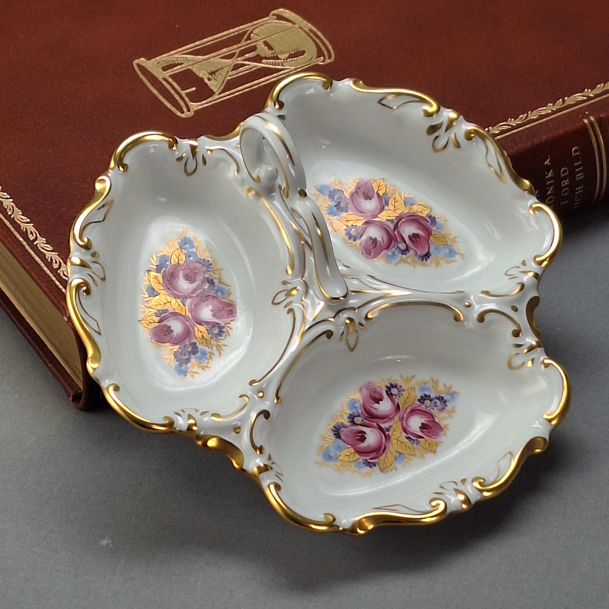 ヴィンテージ JLmenau ドイツ製 磁器製 仕切り付きサービング